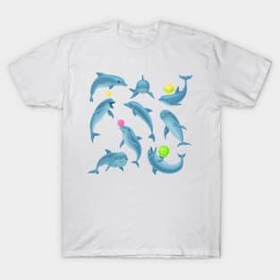 dolphin set playing T-Shirt